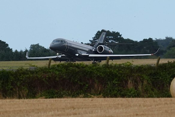 An Irish government plane believed to be carrying Kinahan landing at Casement Aerodrome in Baldonnell – which is mostly used by the military – on Sunday.