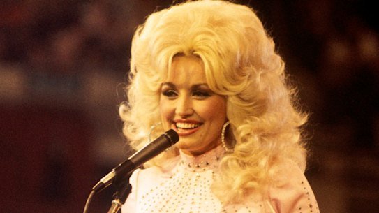 Dolly Parton performing in 1976.