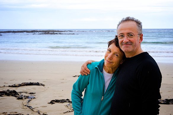 Jennifer Byrne  and Andrew Denton in 2019. 