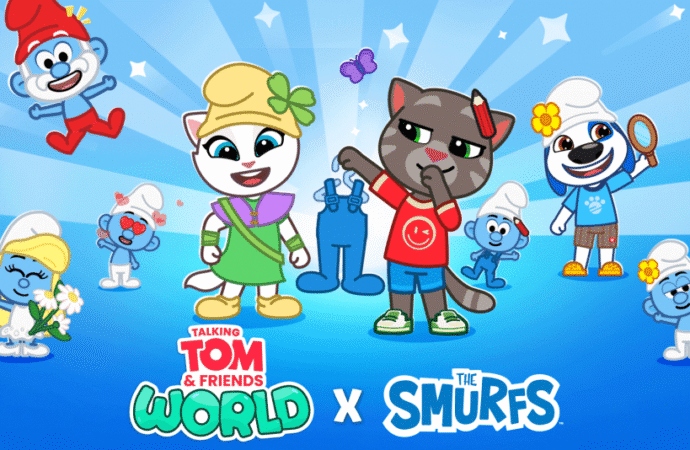 ‘Talking Tom & Friends: World’ Kids’ Mobile Game Launches The Smurfs Crossover (EXCLUSIVE)