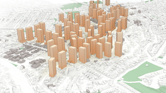 Woollahra Council has prepared indicative modelling of the NSW government’s plan for 10,000 new homes in Woollahra and Edgecliff, compared to its alternative proposal for 3600 homes. 