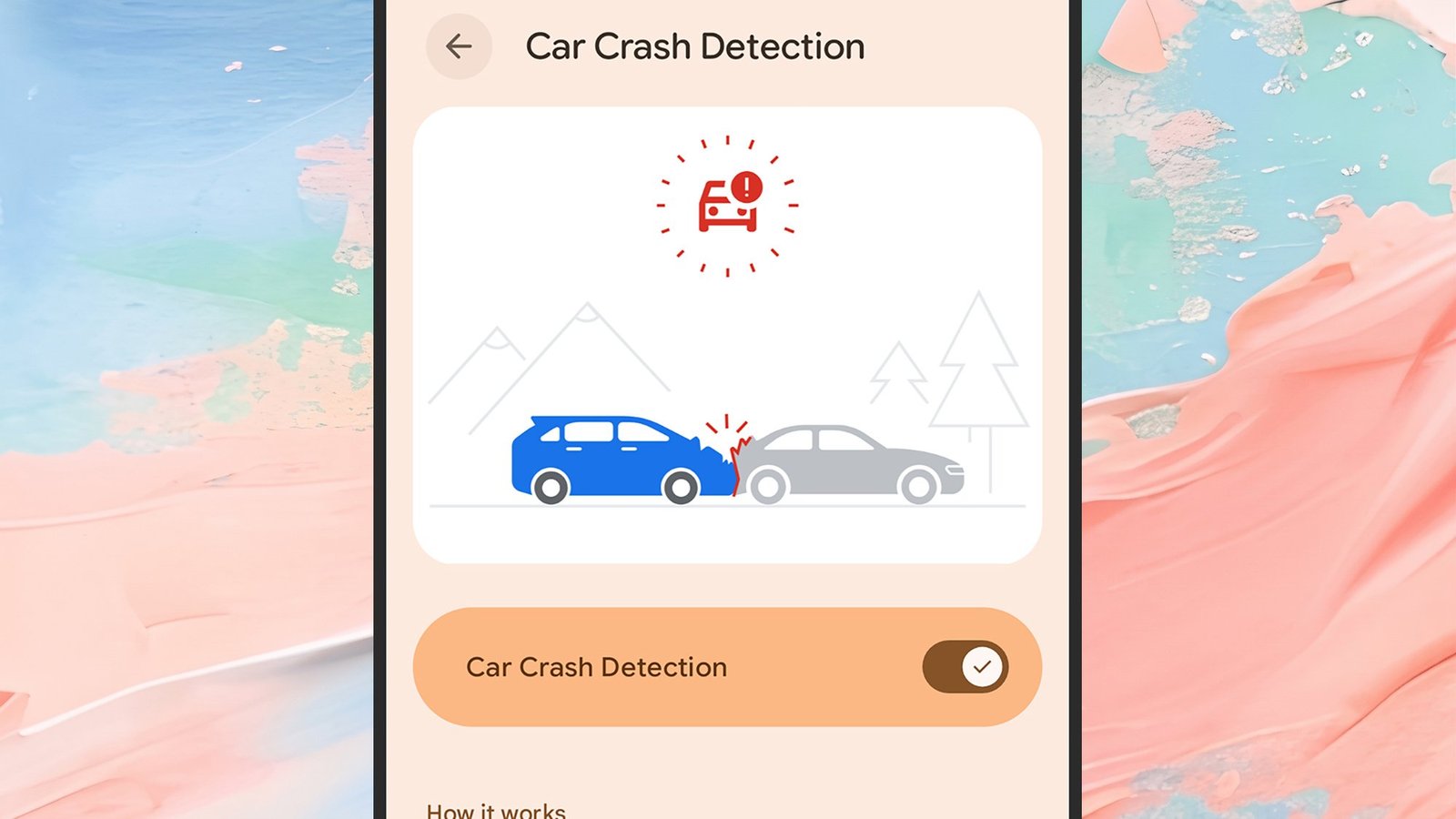 Crash detection on screen