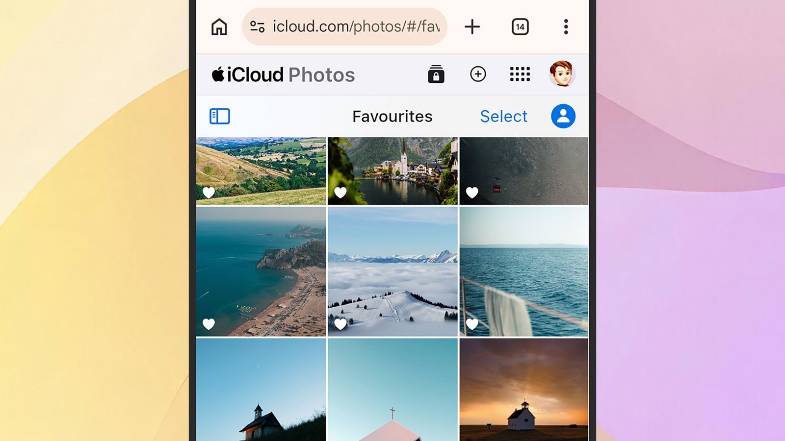 Screenshot of Apple Photos on Android