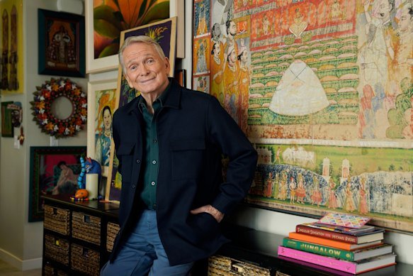 Bob Mackie at his home in Palm Springs in 2021.