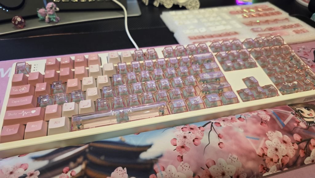 Keyboard with all the keys switched out to the DuoChrome keys.