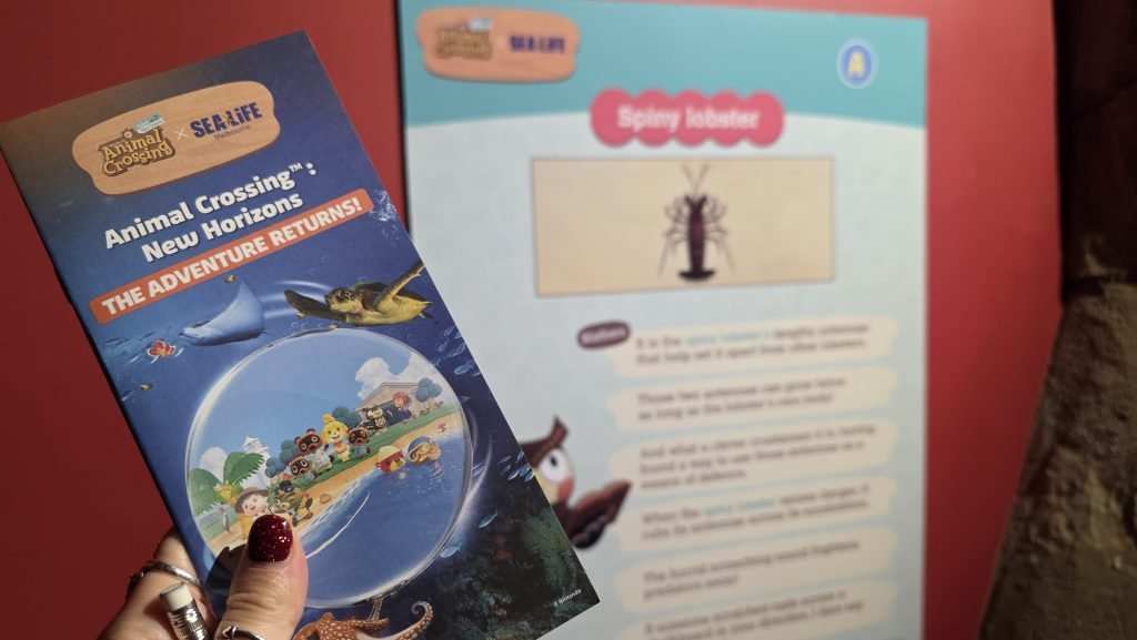 The rally stamp pamphlet in front of an educational poster.