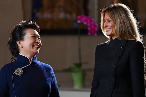First Lady Melania Trump took her counterpart Peng Liyuan to the Smithsonian National Museum of Asian American Art.