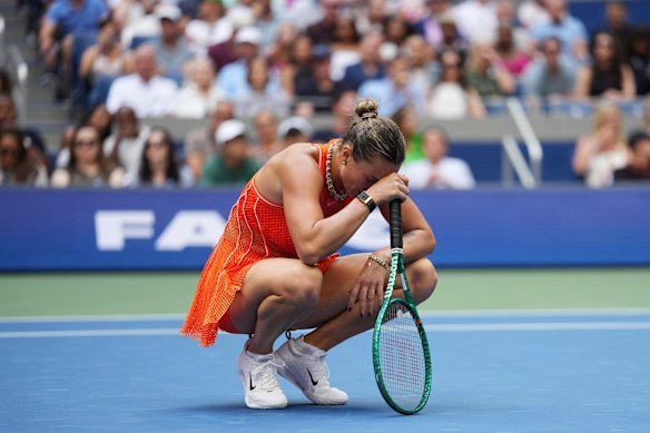 Aryna Sabalenka experienced a full gamut of emotions. 