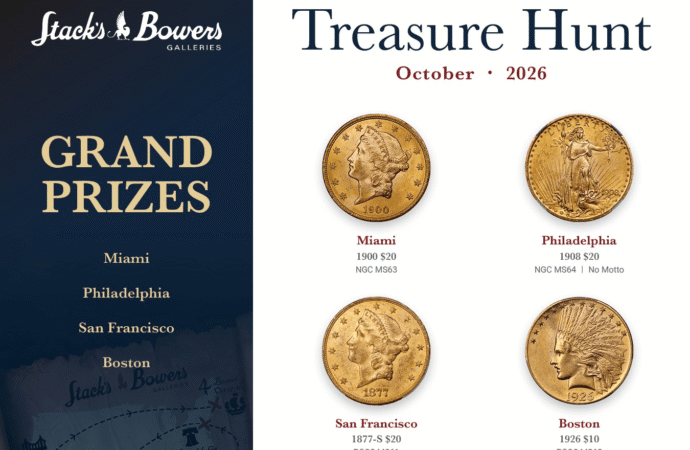 A treasure hunt for rare coins is coming to 4 American cities