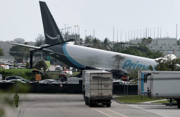 Amazon cargo plane barrels off runway, crashing into multiple vehicles and forcing Miami International Airport to ground all flights | Fortune