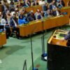 American power, AI and a walkout – key moments from Trump’s UN speech