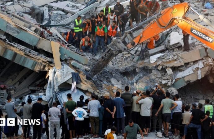 At least 12 killed after war-damaged Gaza building collapses
