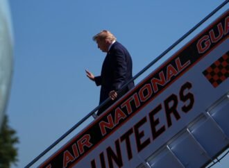 CNN says it was left off Air Force One for Trump’s Saturday trip to a college football game