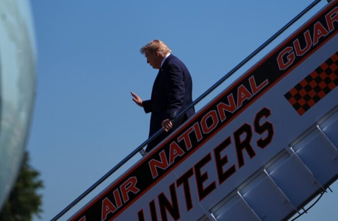 CNN says it was left off Air Force One for Trump’s Saturday trip to a college football game