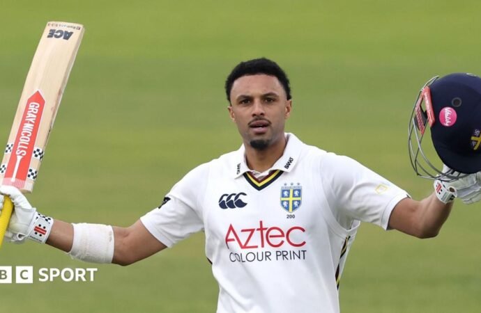 County Championship: England’s Emilio Gay hits fine 141 for Durham against Lancashire