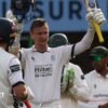 County Championship: Nick Gubbins ton helps Hampshire build lead over Leicestershire