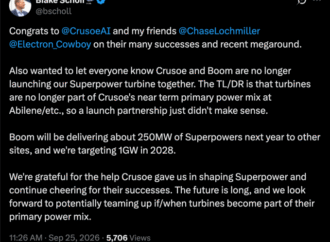 Crusoe abandons $1.25B plan to use Boom turbines at AI data centers | TechCrunch