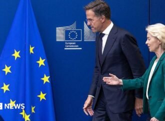 EU and Nato vow to step up pressure on Russia after ‘new escalation’ in Leipzig