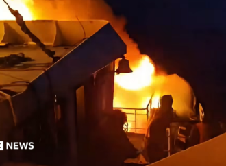 Five dead and 86 missing as fire breaks out on ferry in the Philippines