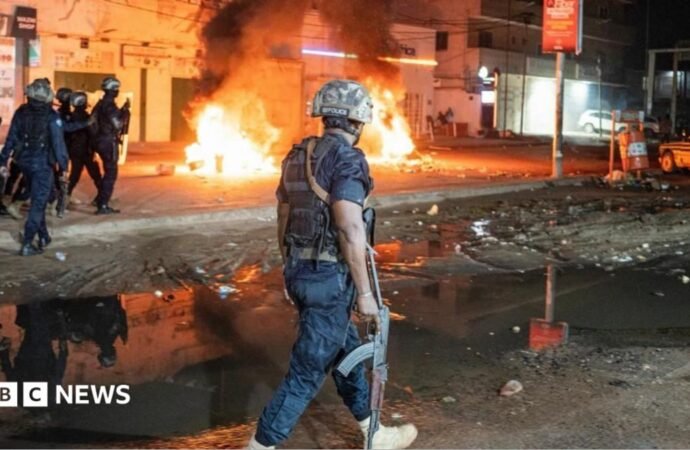 Gambia’s President Adama Barrow urges calm after violent blackout protests