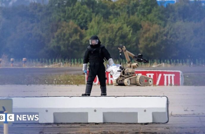 Germany says Russia behind Leipzig airport drone attack