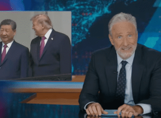 Jon Stewart Takes Aim at Trump’s Meeting With Chinese President: ‘How Does America Even Stay on the Map?’