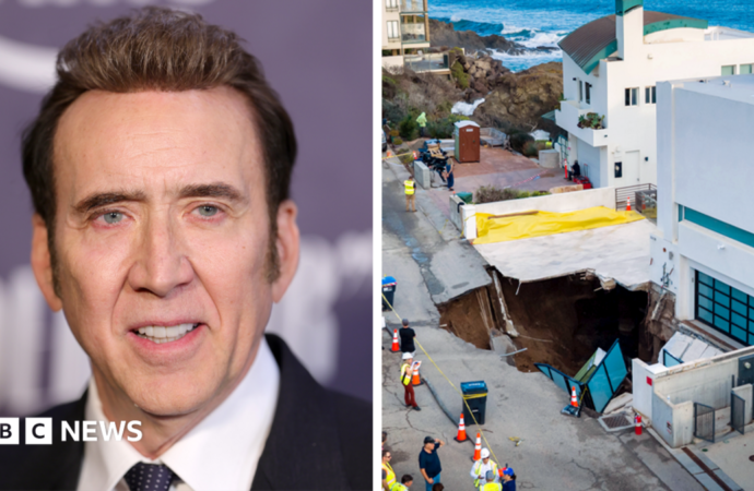 Nicolas Cage: Sinkhole opens up in front of actor’s home in Malibu