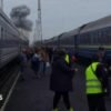 Russia struck train near Poland border shortly after Boris Johnson and top European officials passed through