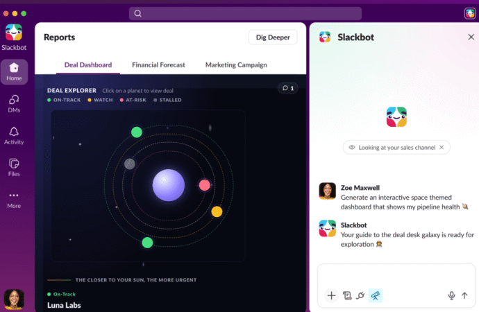 Slack can now vibe-code interactive charts and reports inside chats