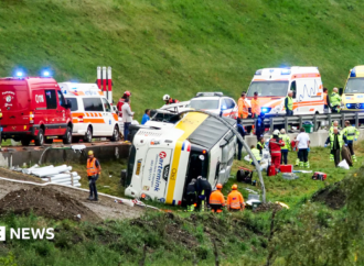 Swiss Alps coach crash kills several people, local police say