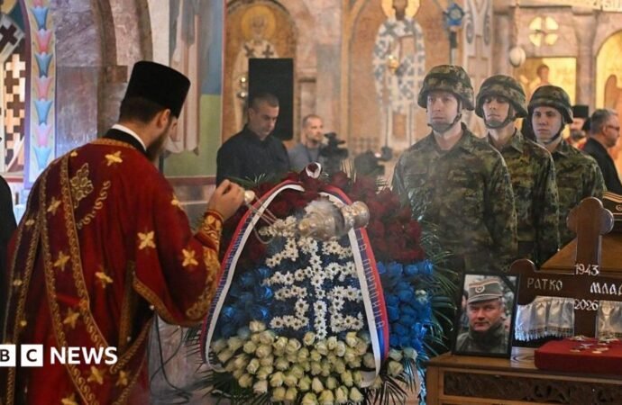 Thousands turn out in Serbia for funeral of ‘Butcher of Bosnia’ Ratko Mladić