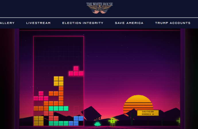 Trump White House Pulls Down Tetris-Like Game, in Which You Had to Stop a ‘Zombie Siege’ at Mexican Border, After Company’s Copyright Threat