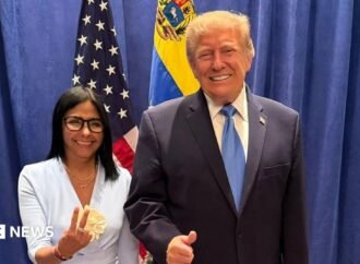 Trump meets US-backed Venezuelan president for first time since Maduro seized