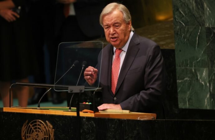 UN chief says power has polarized the world and urges leaders to cooperate