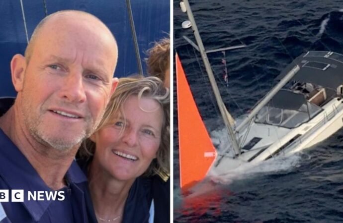 Watch: Sailor couple survives after whale destroyed their ship