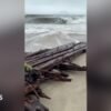 Watch: Shipwreck found on Nantucket island during nor’easter storm