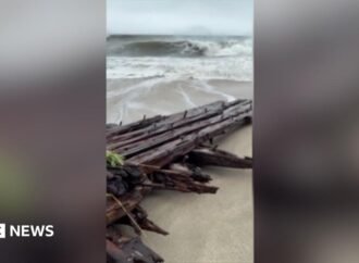 Watch: Shipwreck found on Nantucket island during nor’easter storm