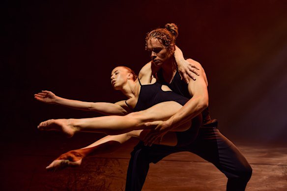 Triptych leans heavily on lighting to sculpt the dancers’ bodies.