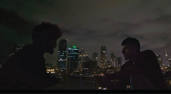 Naza was shot on the rooftops of Tel Aviv at night in extreme secrecy.
