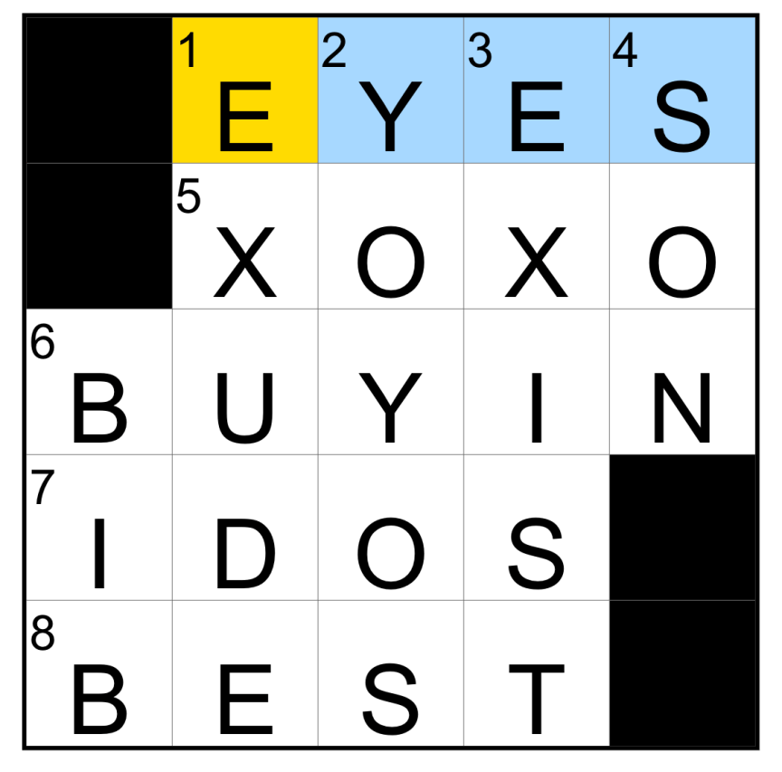 The completed NYT Mini Crossword puzzle for Sept. 1, 2026.