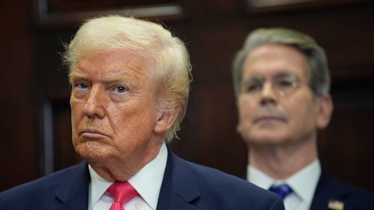 Tell them they’re dreaming: US President Donald Trump and Treasury Secretary Scott Bessent predict falling oil prices.