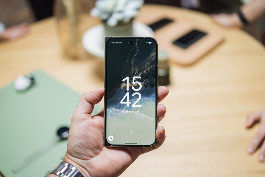 The Pixel 11 Pro Fold in olive