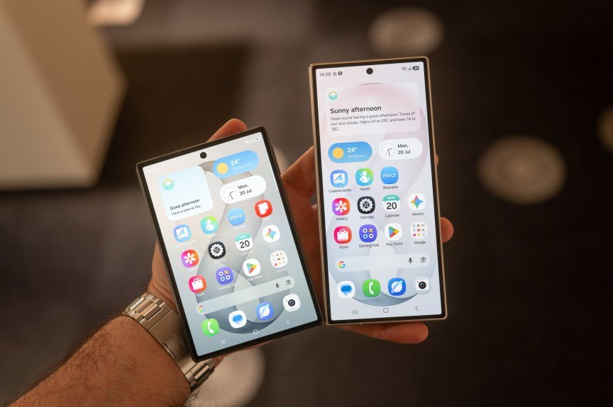 Image showing two Samsung foldable phones side by side