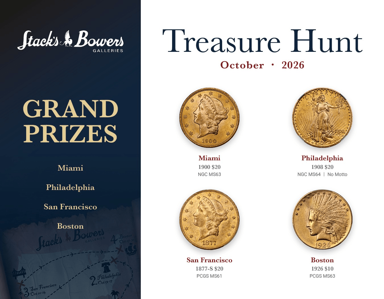 four rare conns from miami, philadelphia, boston, and san francisco