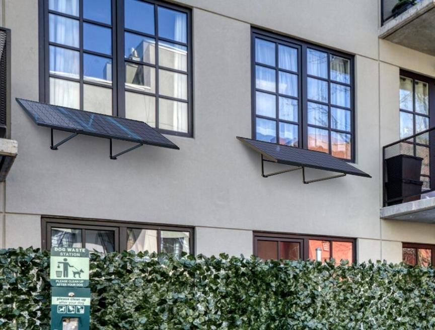 Visual of how a balcony solar install may look.
