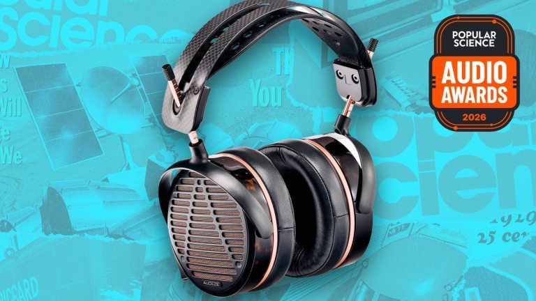 Audeze LCD-5s open-back planar magnetic headphones with copper accents