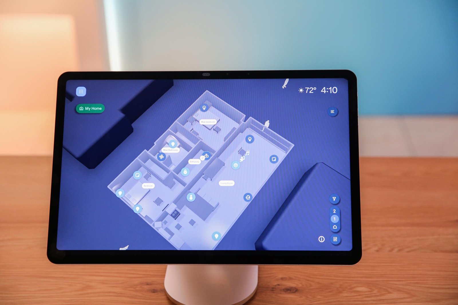 The map view lets you control your smart home gadgets based on where they are.