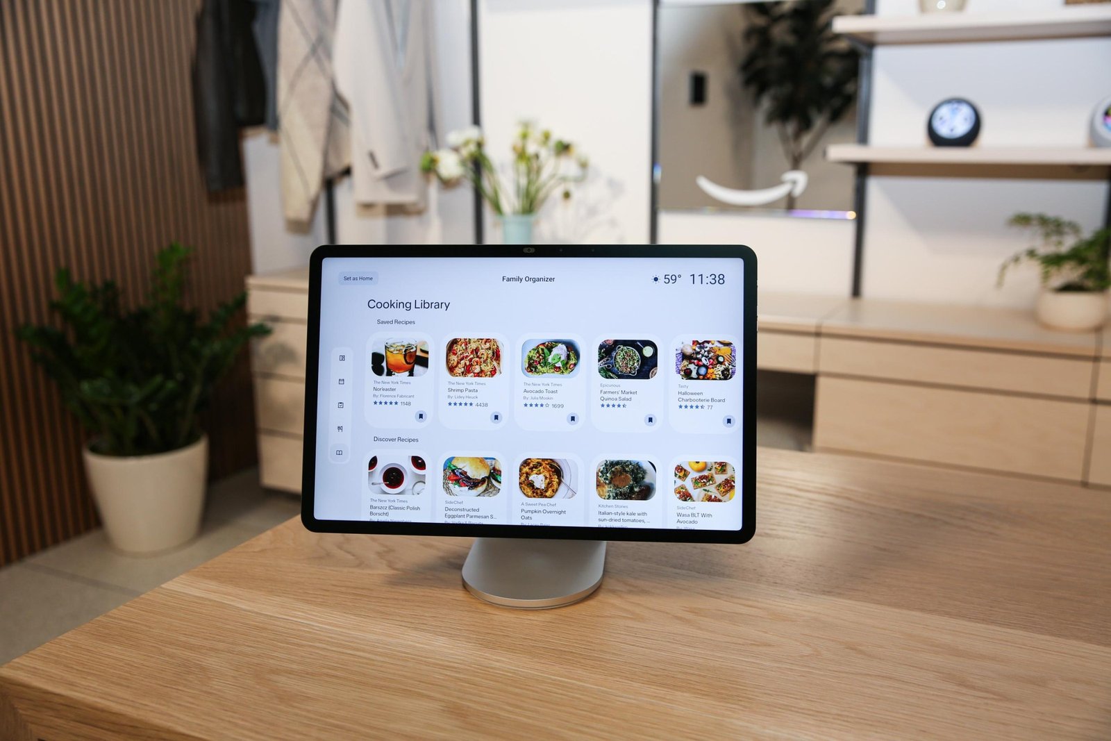 A new interface for the Cooking Library. You can email recipes to Alexa, as well as upload photos of them.