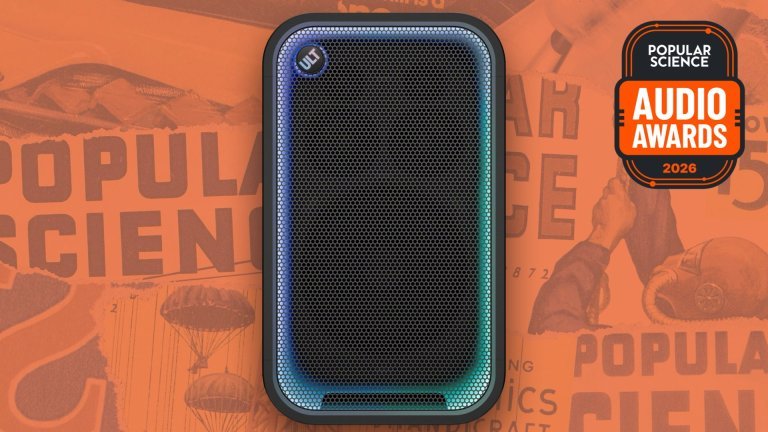 Sony ULT Tower 7 party speaker with a lit-up edge