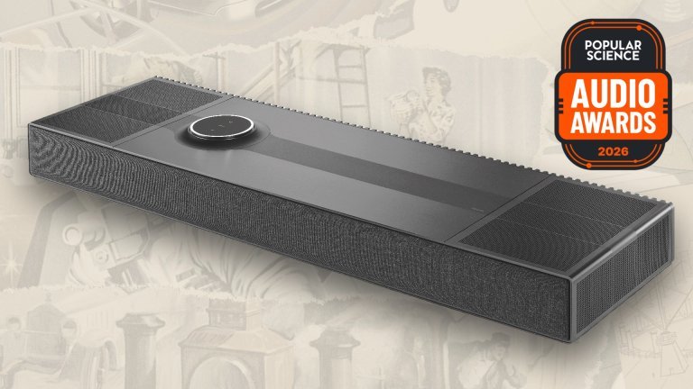 Focal Mu-so Hekla all-in-one Dolby Atmos soundbar in dark gray